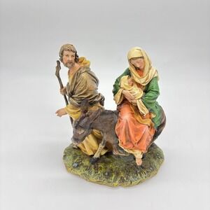 Roman Inc Josephs Flight into Egypt Nativity Joseph Mary Jesus Figurine 2005 HTF